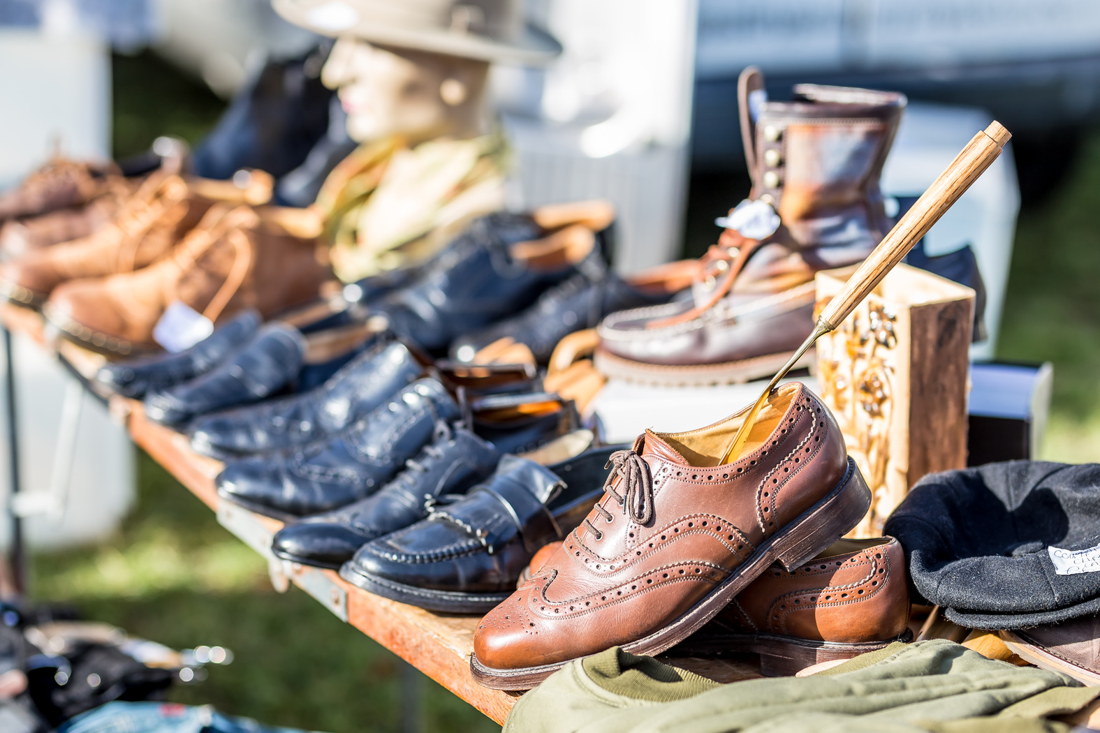 Boots on car-boot sale in London